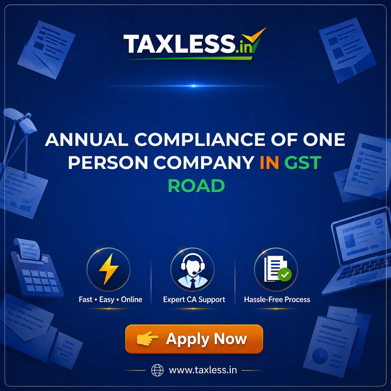 Annual Compliance Of One Person Company in Gst Road