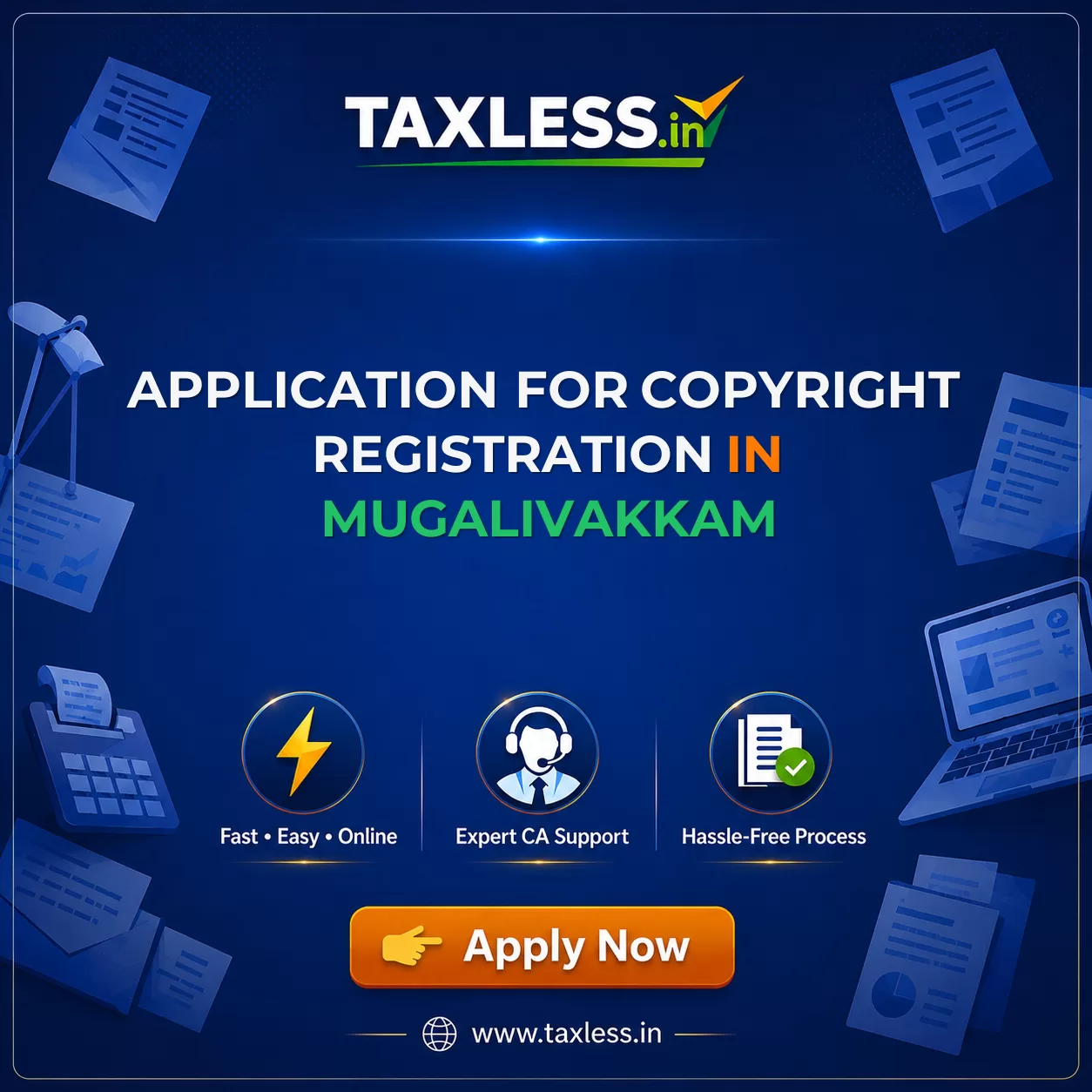 Application For Copyright Registration in Mugalivakkam