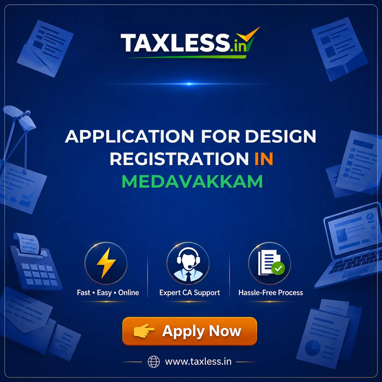 Application For Design Registration in Medavakkam