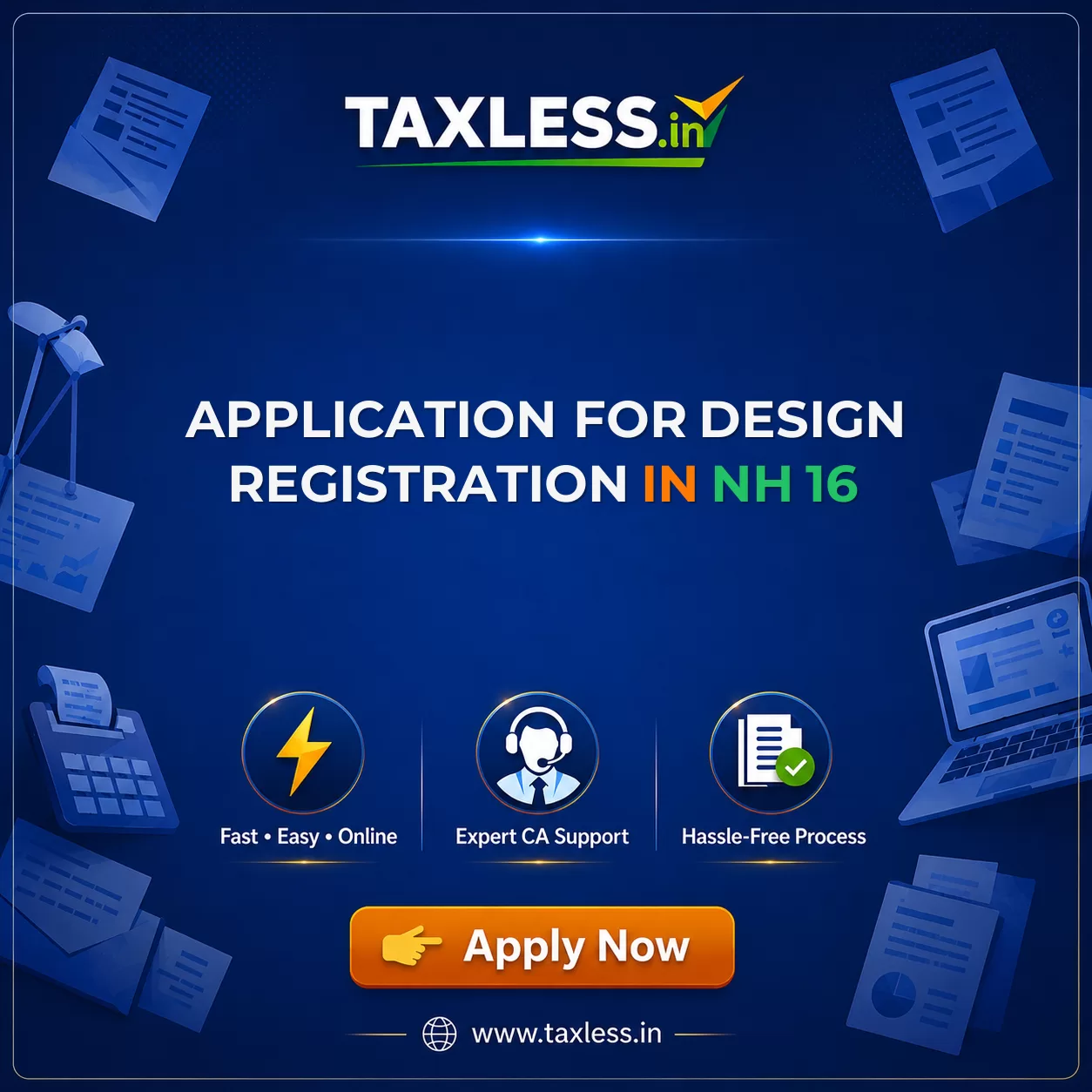 Application For Design Registration in Nh 16