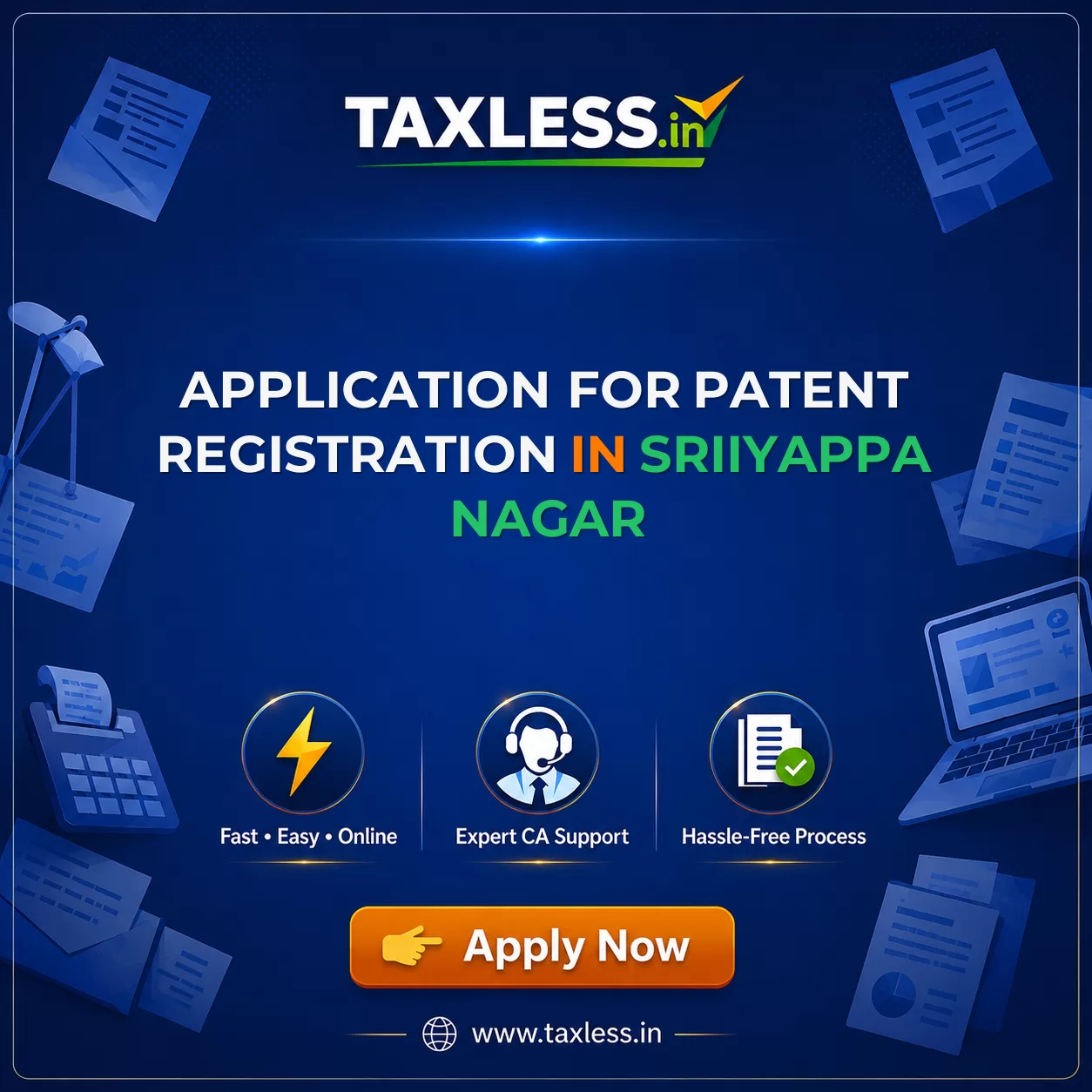Application For Patent Registration in Sriiyappa Nagar