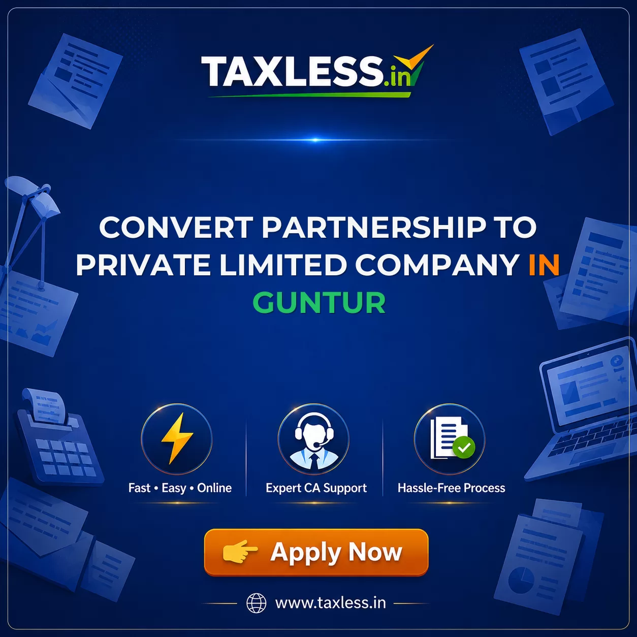 Convert Partnership To Private Limited Company in Guntur