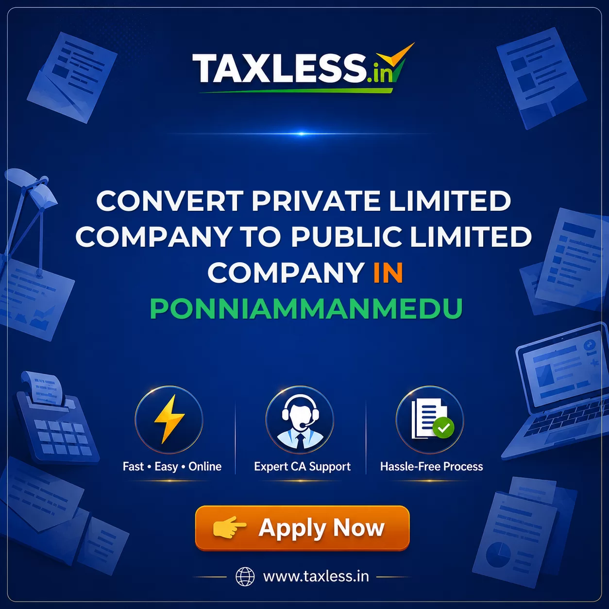 Convert Private Limited Company To Public Limited Company in Ponniammanmedu