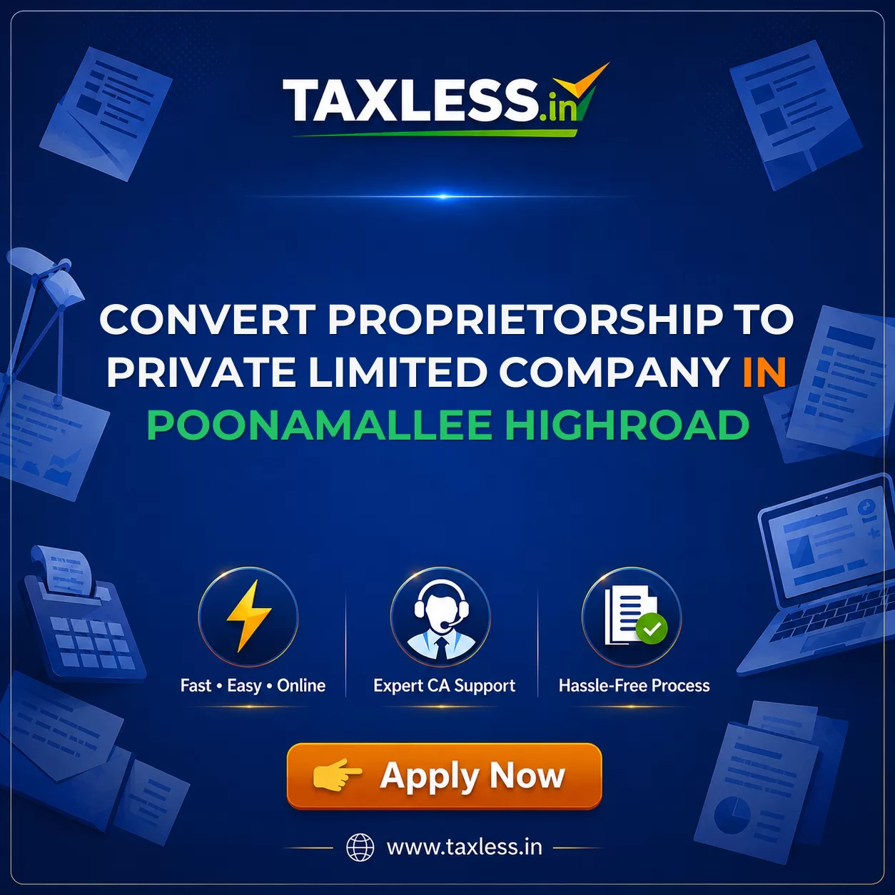 Convert Proprietorship To Private Limited Company in Poonamallee Highroad