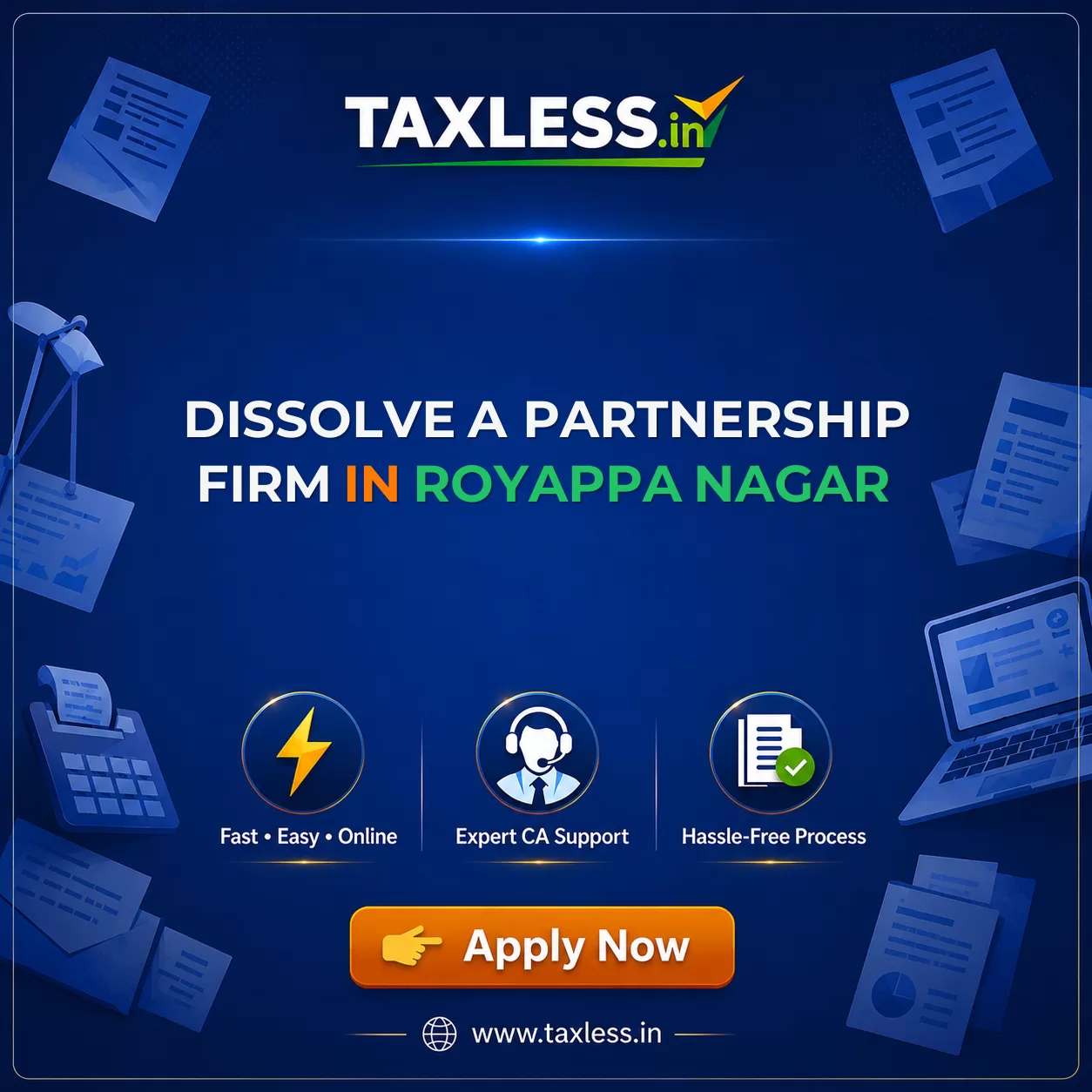 Dissolve A Partnership Firm in Royappa Nagar