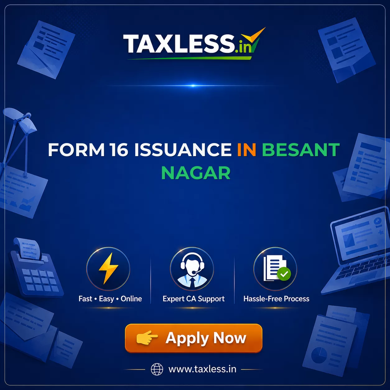 Form 16 Issuance in Besant Nagar