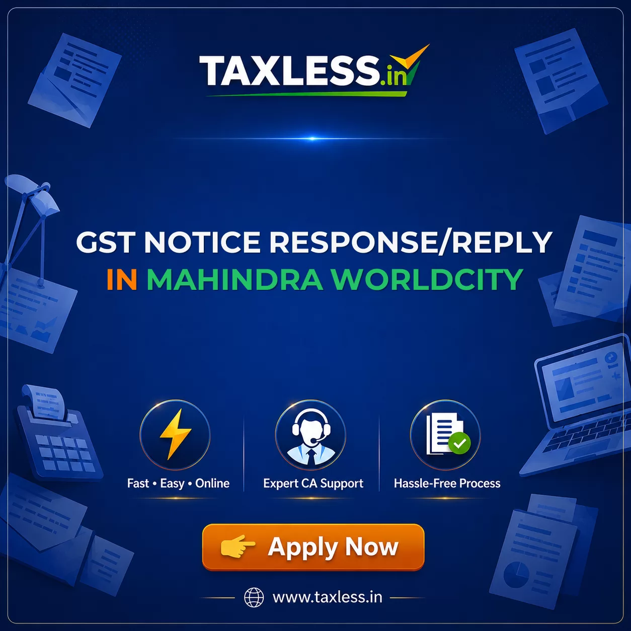GST Notice Response/Reply in Mahindra Worldcity