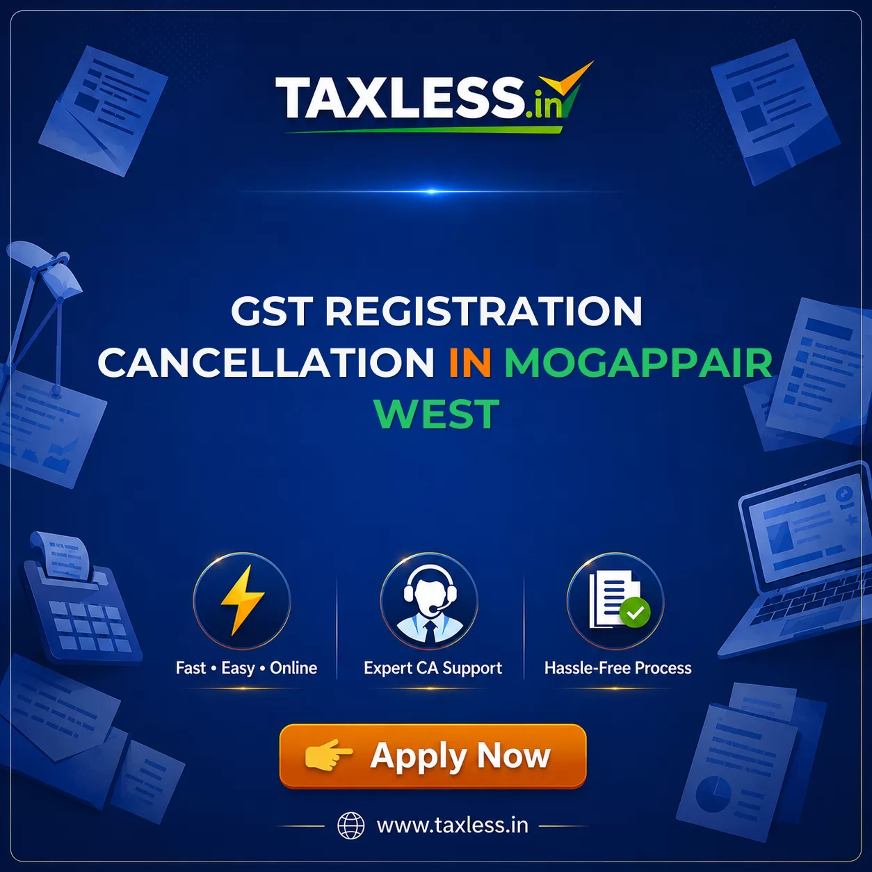 GST Registration Cancellation in Mogappair West