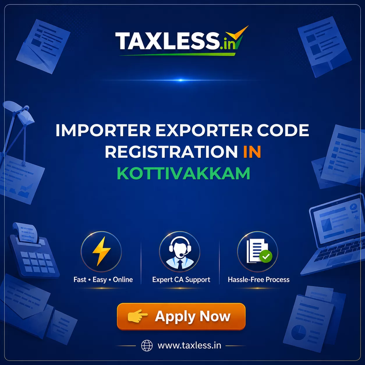 Importer Exporter Code Registration in Kottivakkam