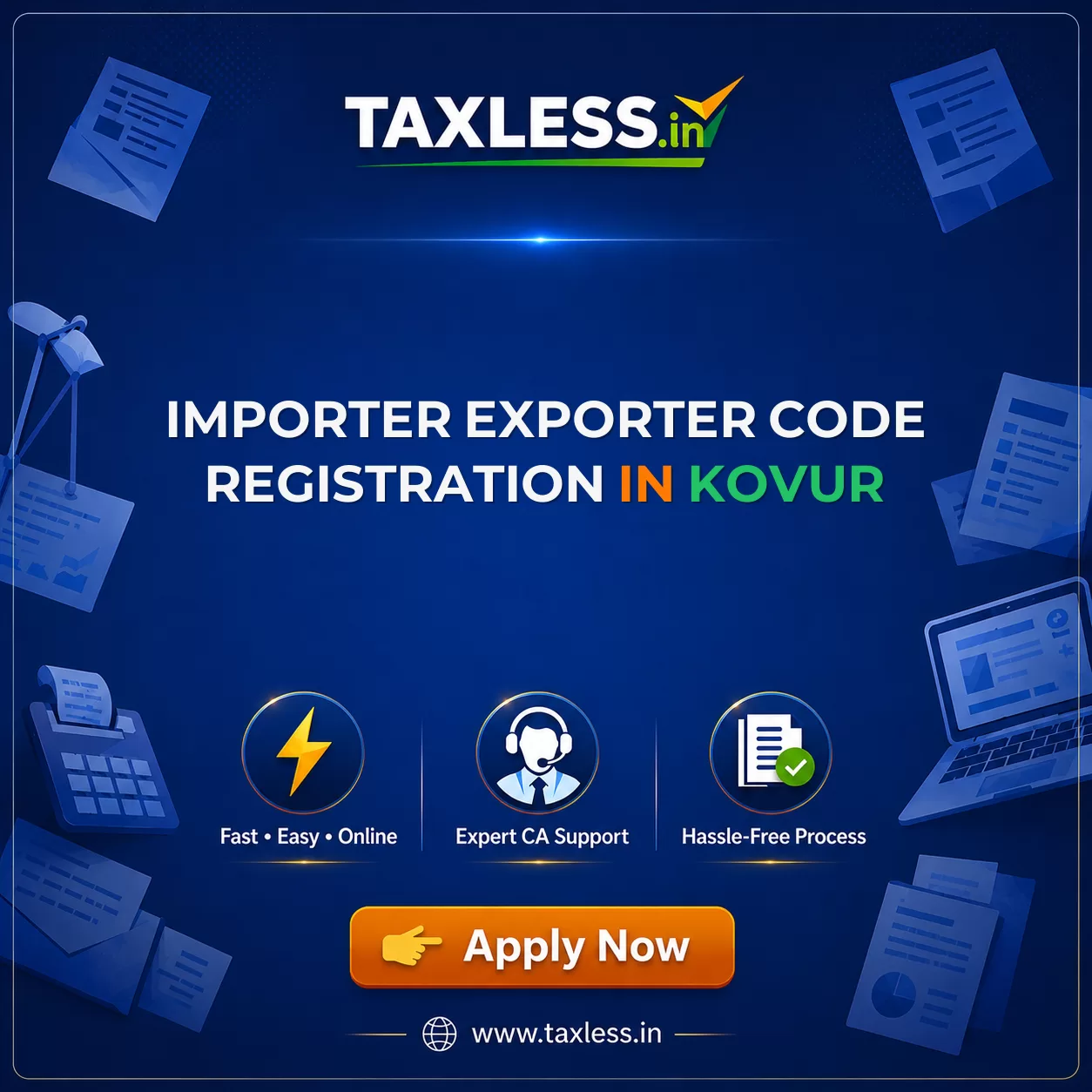 Importer Exporter Code Registration in Kovur