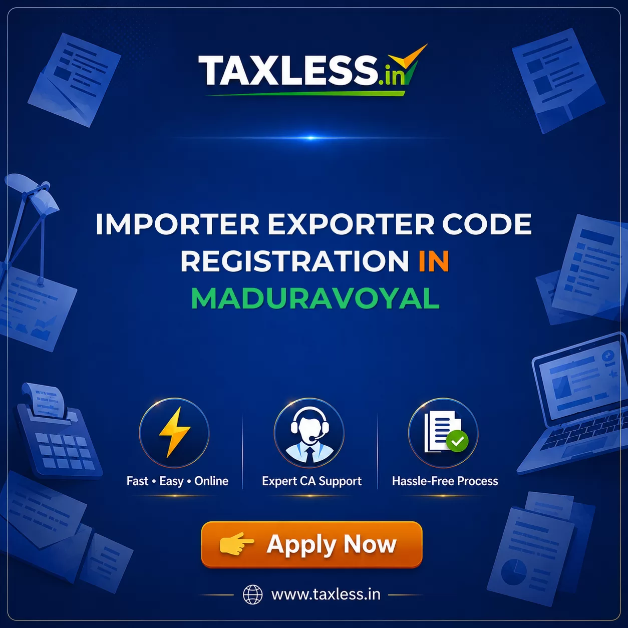 Importer Exporter Code Registration in Maduravoyal