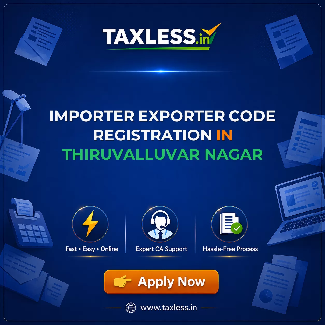 Importer Exporter Code Registration in Thiruvalluvar Nagar