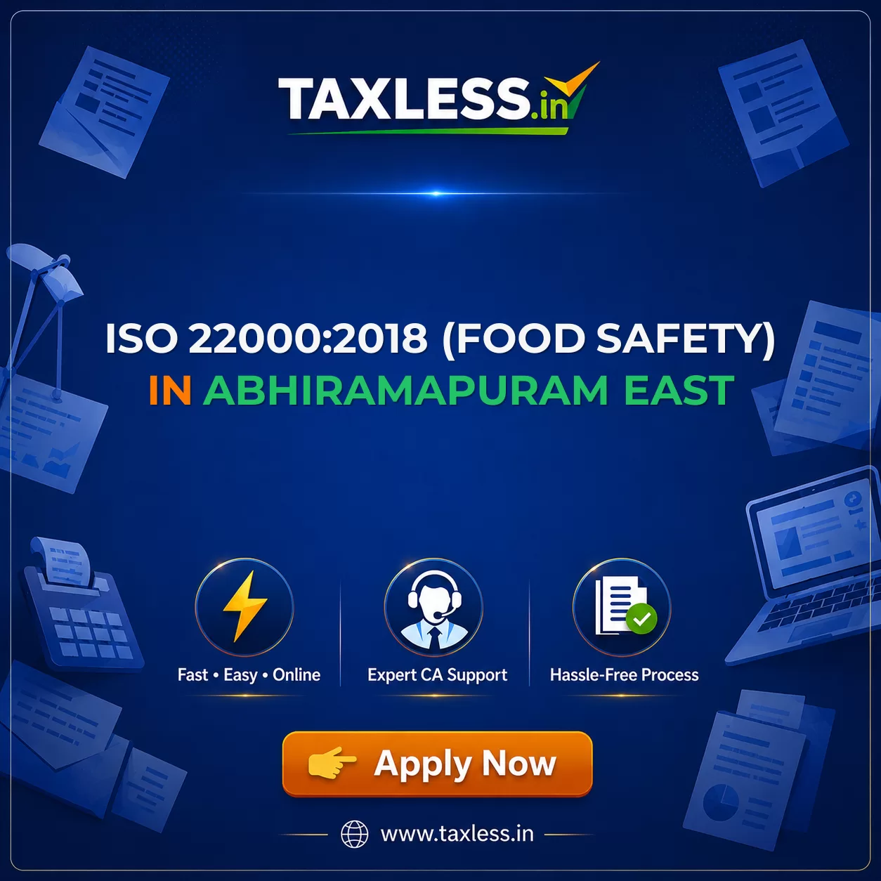 ISO 22000:2018 (Food Safety) in Abhiramapuram East