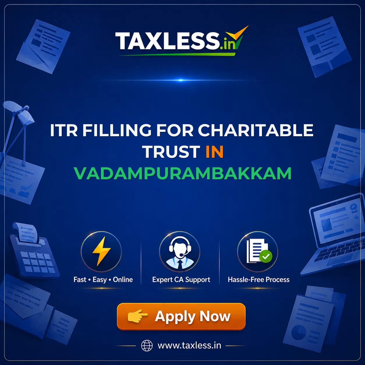 ITR Filling For Charitable Trust in Vadampurambakkam