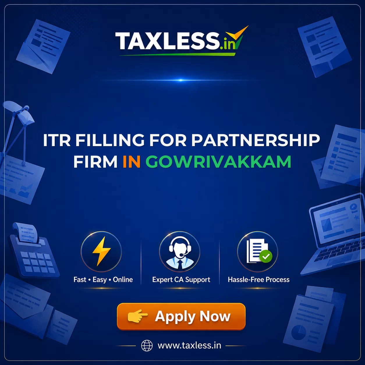 ITR Filling For Partnership Firm in Gowrivakkam