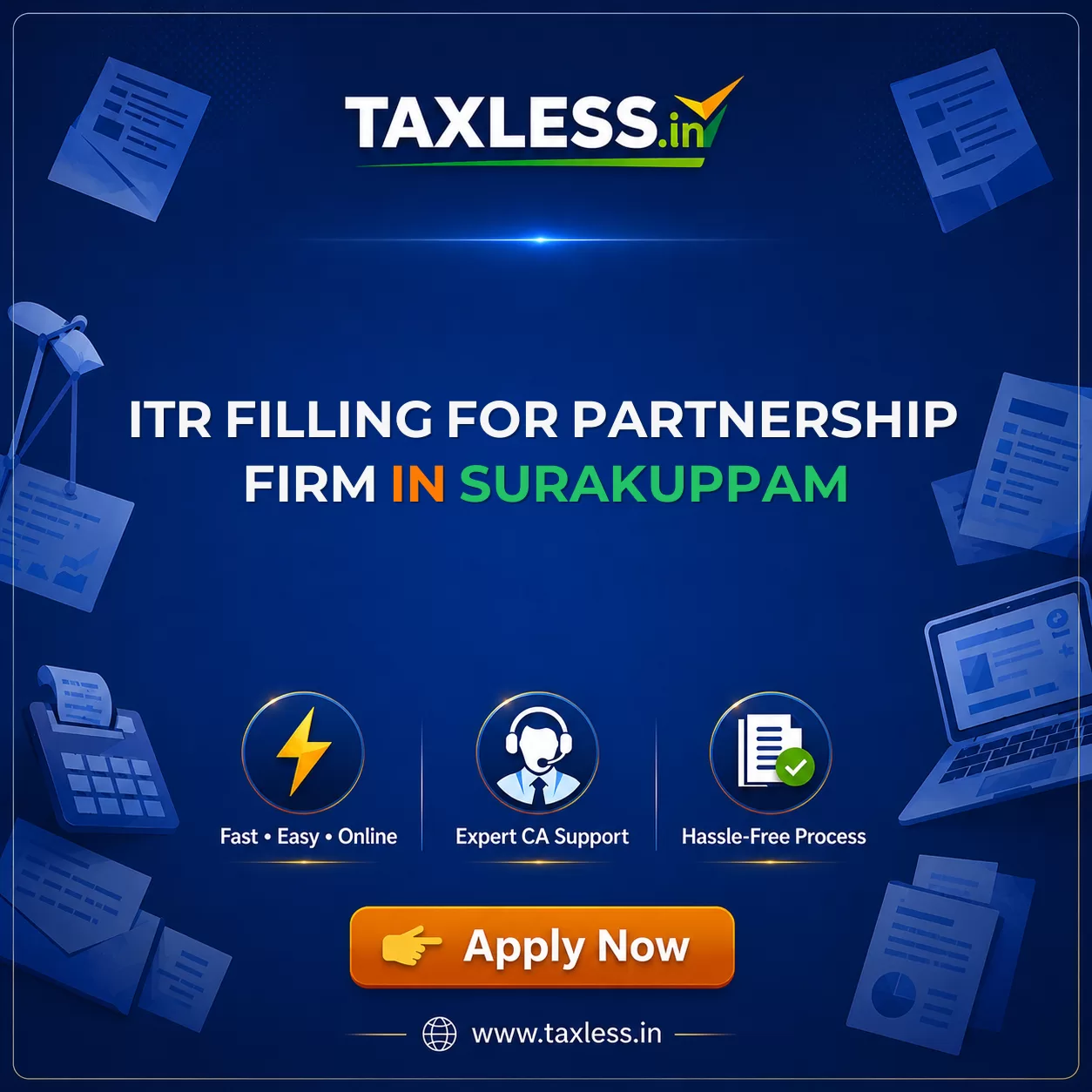 ITR Filling For Partnership Firm in Surakuppam