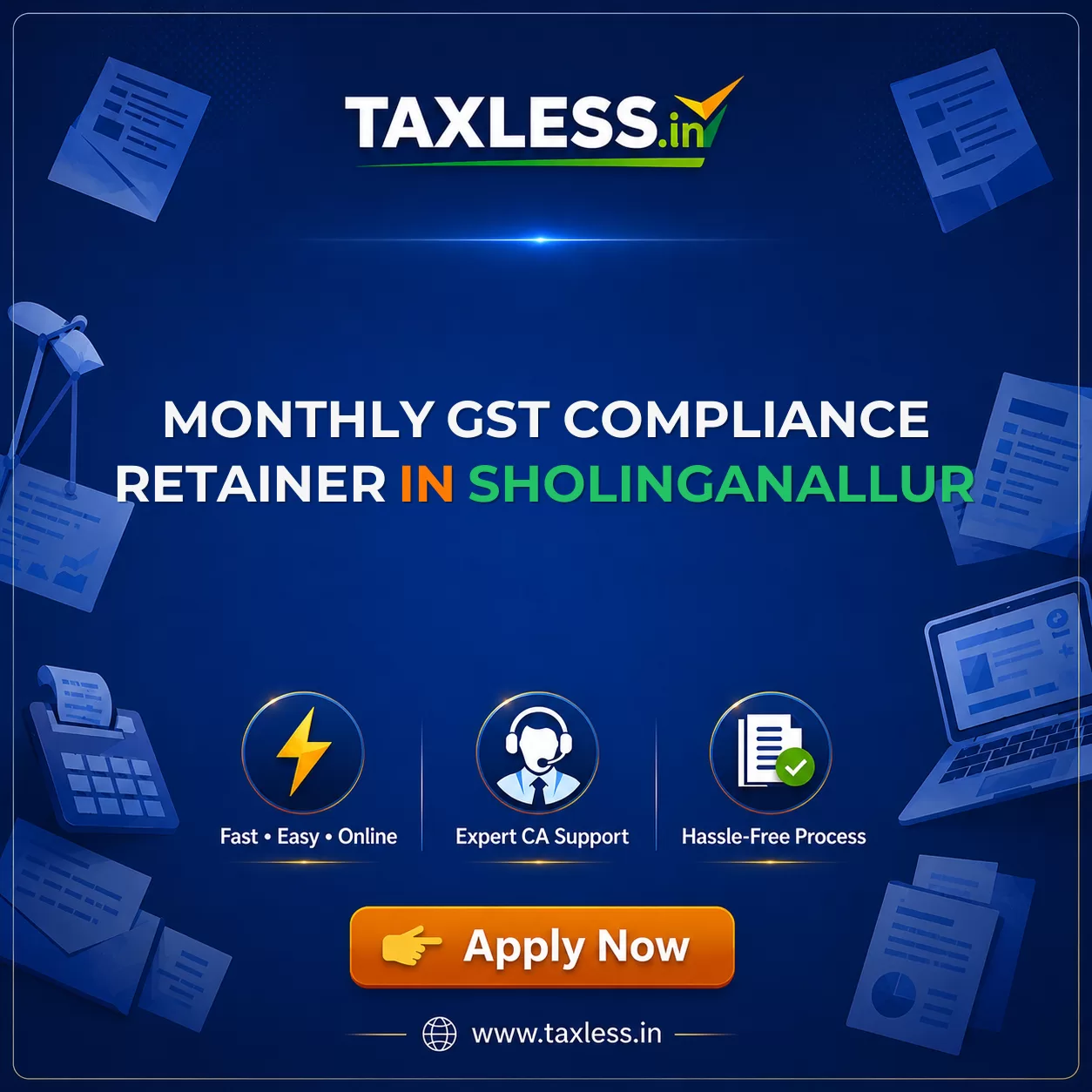 Monthly GST Compliance Retainer in Sholinganallur