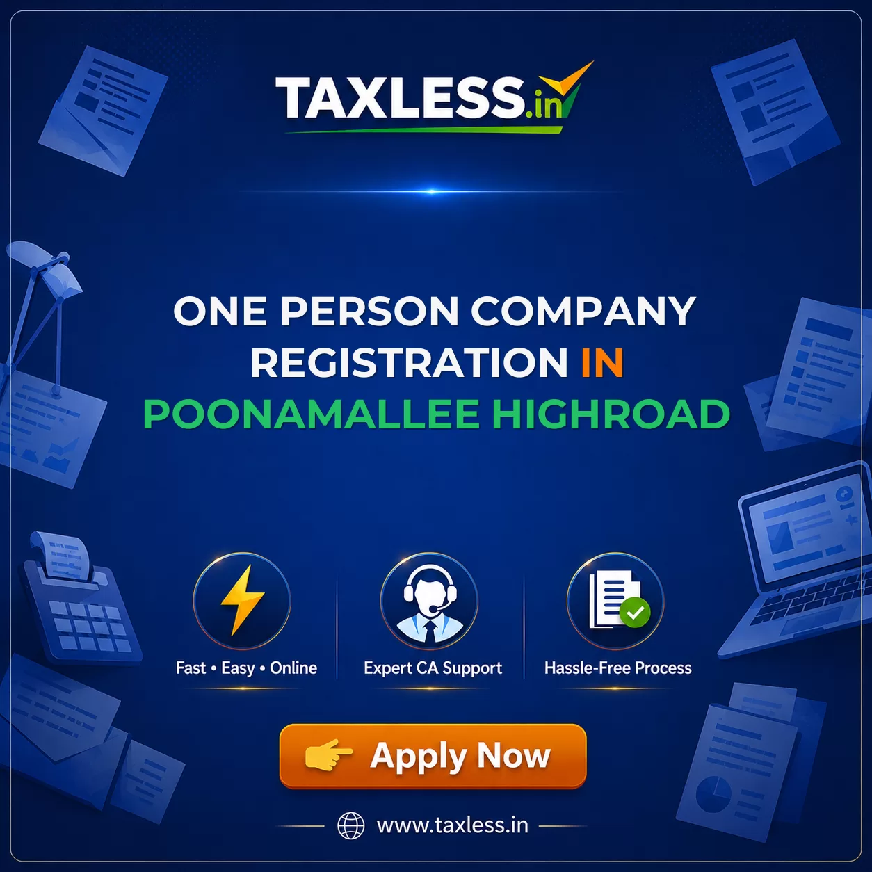 One Person Company Registration in Poonamallee Highroad