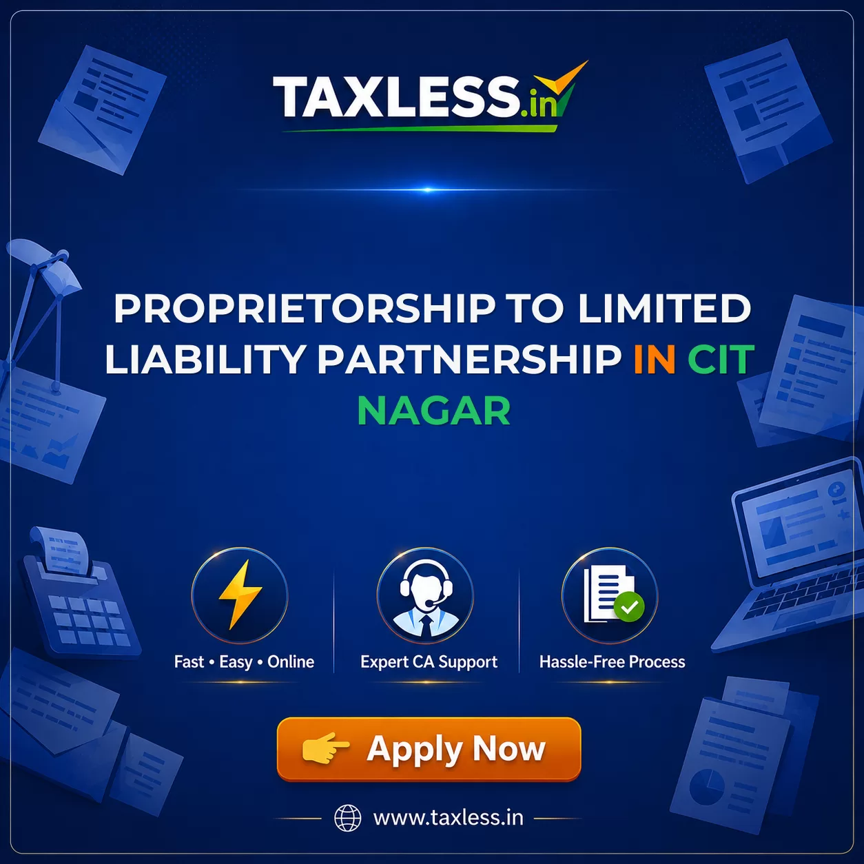 Proprietorship To Limited Liability Partnership in Cit Nagar