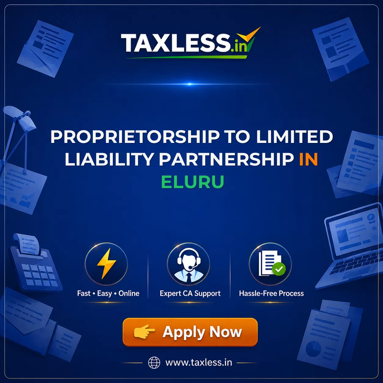 Proprietorship To Limited Liability Partnership in Eluru