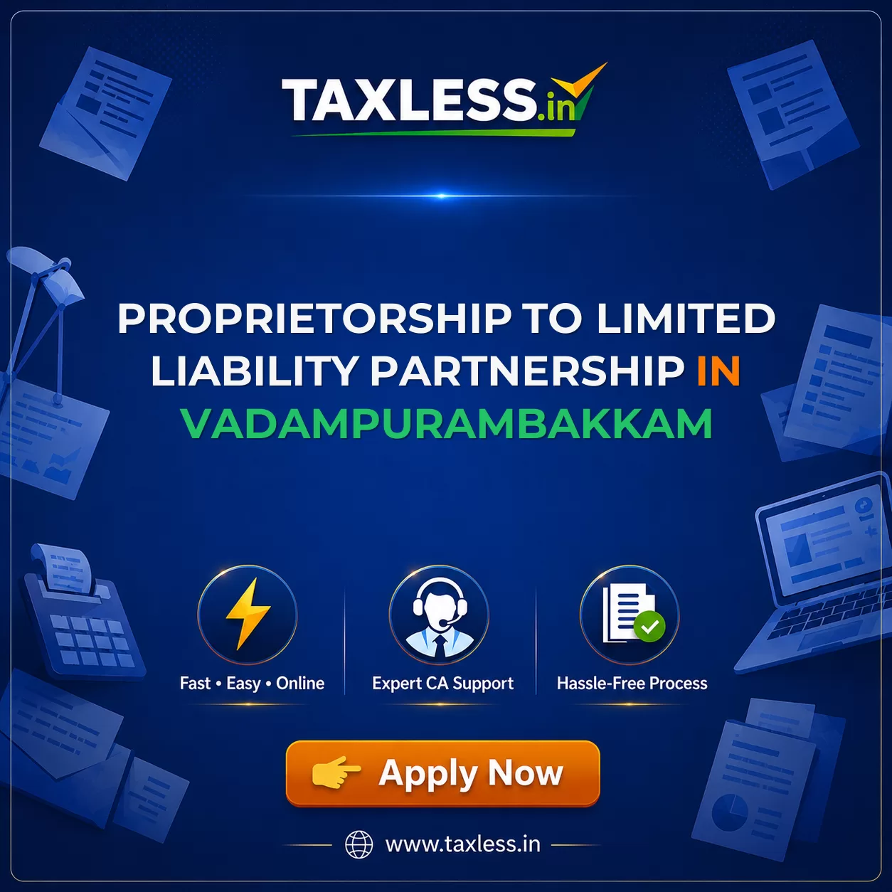 Proprietorship To Limited Liability Partnership in Vadampurambakkam