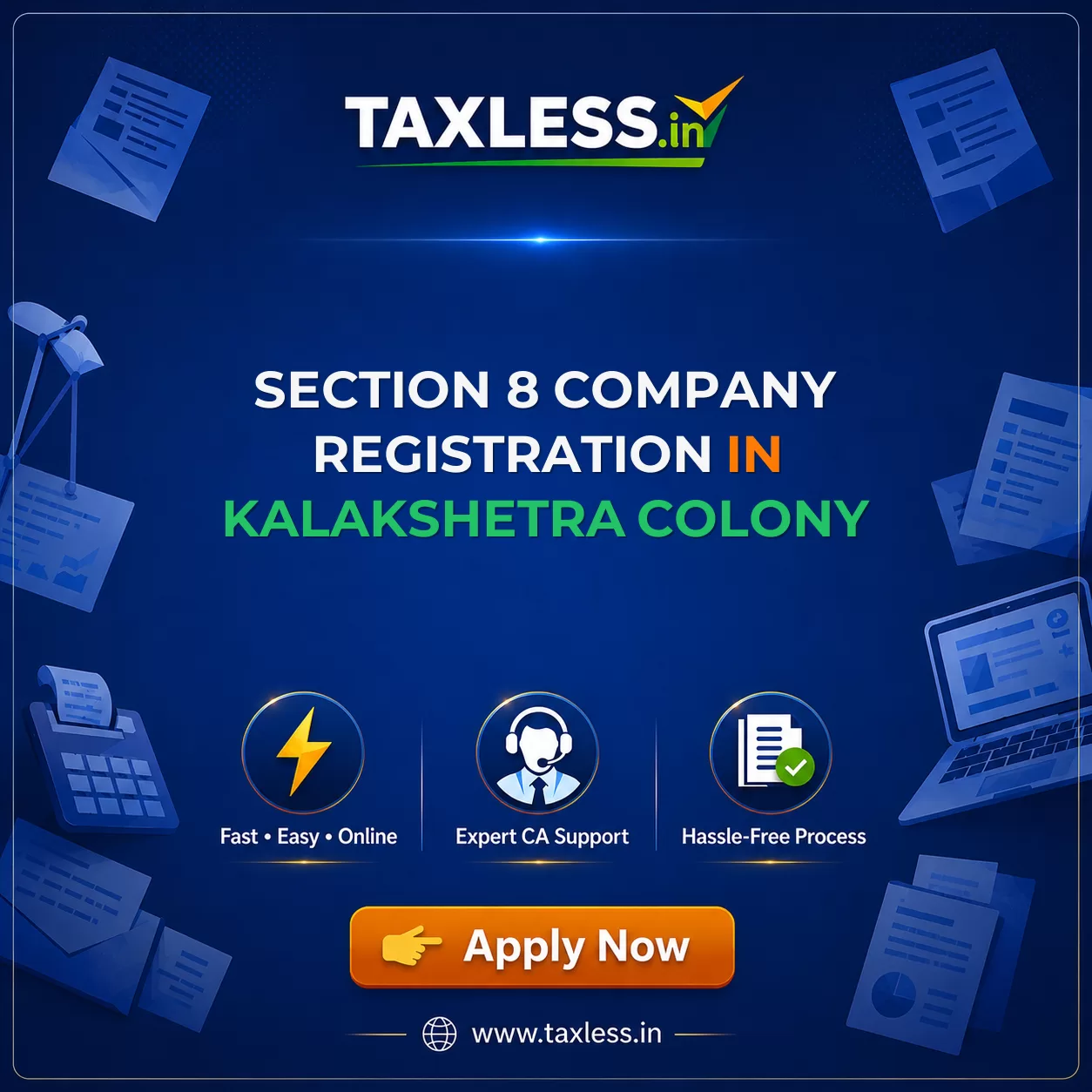 Section 8 Company Registration in Kalakshetra Colony