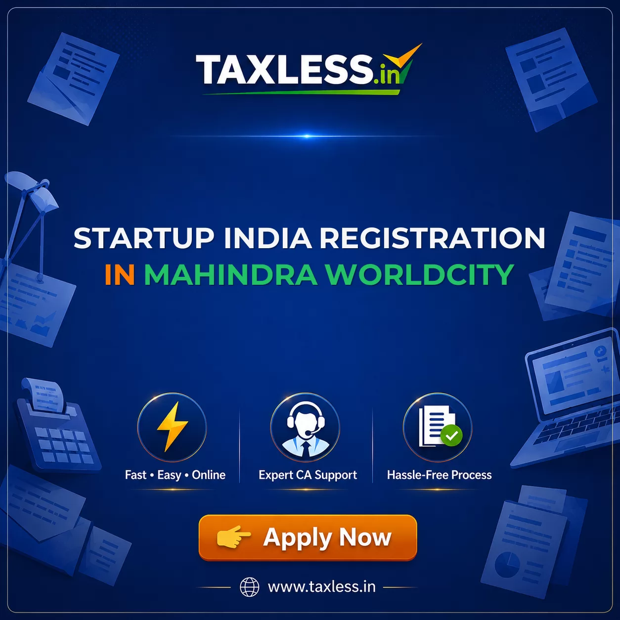 Startup India Registration in Mahindra Worldcity