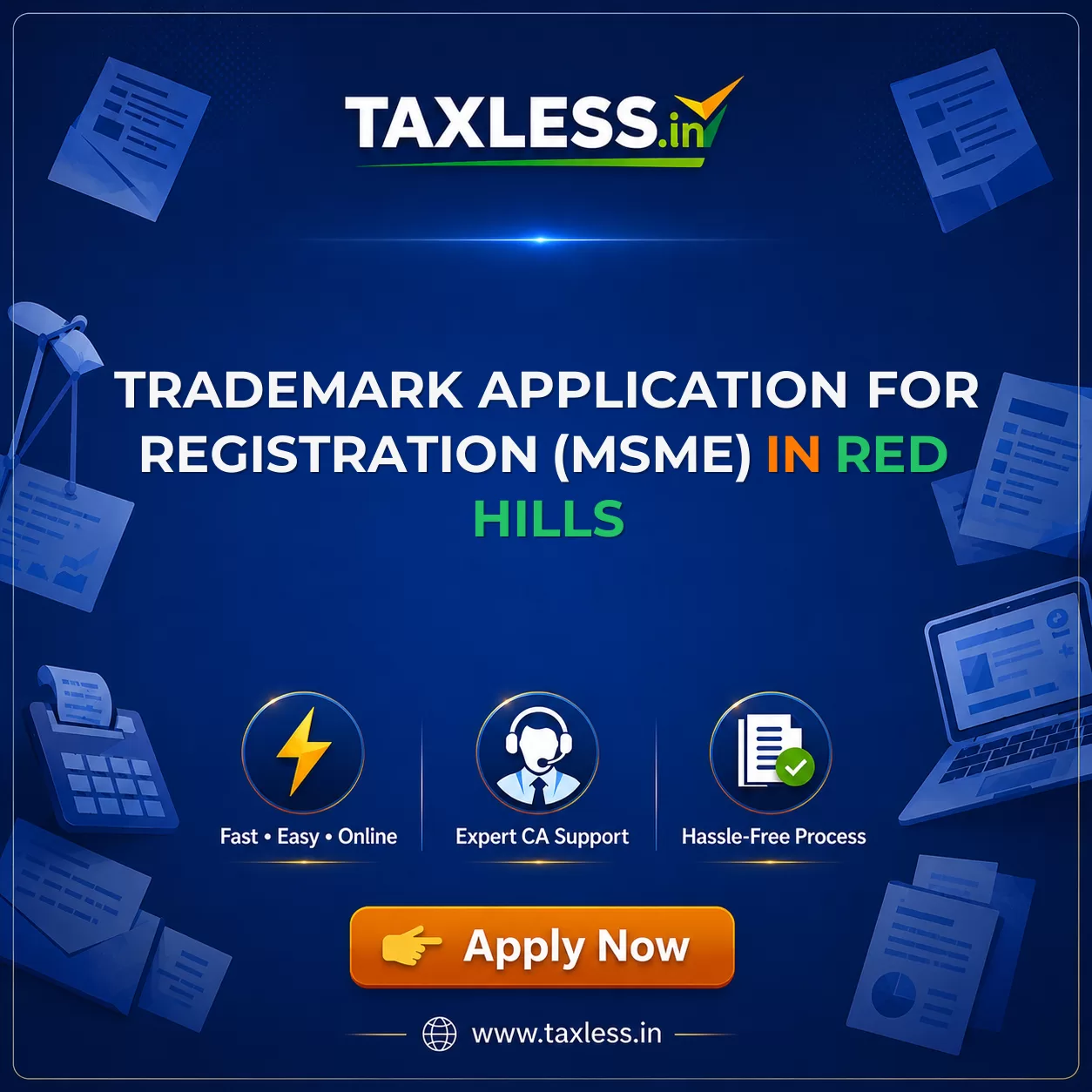 Trademark Application For Registration (MSME) in Red Hills