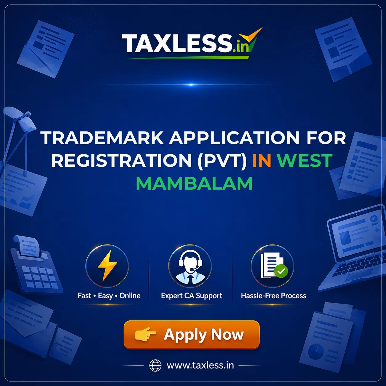 Trademark Application For Registration (Pvt) in West Mambalam